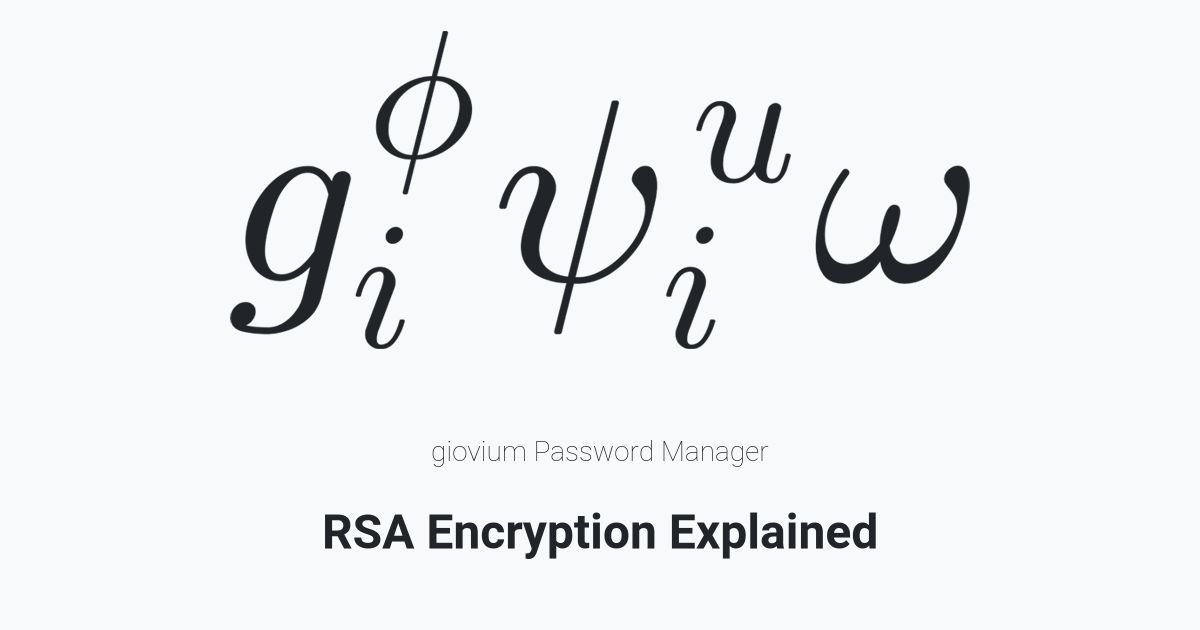RSA Encryption Explained - giovium Password Manager